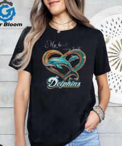 Miami Dolphins My Heart Valentine Fan Couple T Shirt