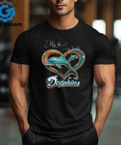 Miami Dolphins My Heart Valentine Fan Couple T Shirt