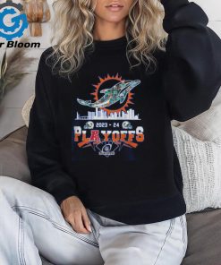 Miami Dolphins Skyline Playoffs 2023 2024 Signatures Shirt