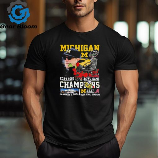 Michigan Football 2024 Rose Bowl Game Champions Trophy shirt