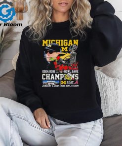 Michigan Football 2024 Rose Bowl Game Champions Trophy shirt