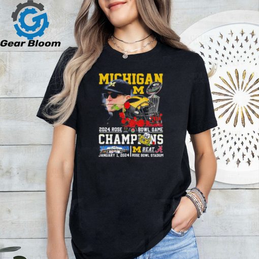 Michigan Football 2024 Rose Bowl Game Champions Trophy shirt