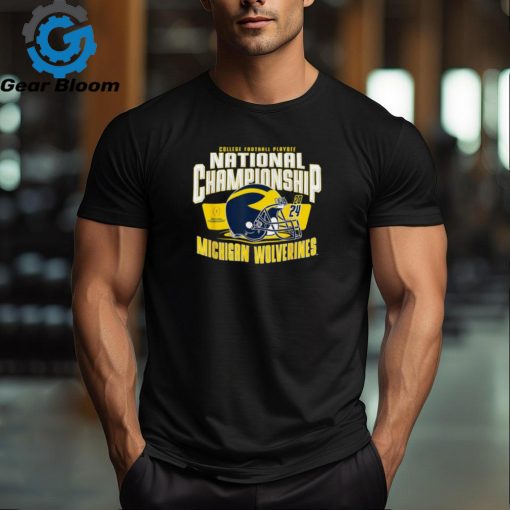 Michigan Wolverines 2024 CFP National Championship Helmet T Shirt