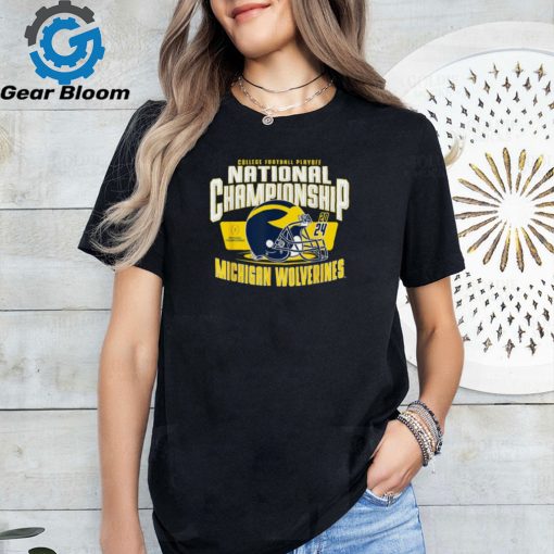 Michigan Wolverines 2024 CFP National Championship Helmet T Shirt