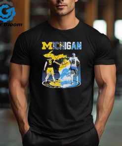 Michigan Wolverines Mc Carthy 9 Detroit Lions Goff 16 signatures t shirt