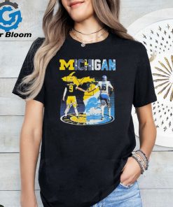 Michigan Wolverines Mc Carthy 9 Detroit Lions Goff 16 signatures t shirt