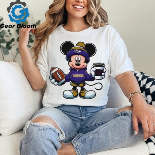 Mickey Mouse Baltimore Ravens Coffee Cup 2024 Shirt