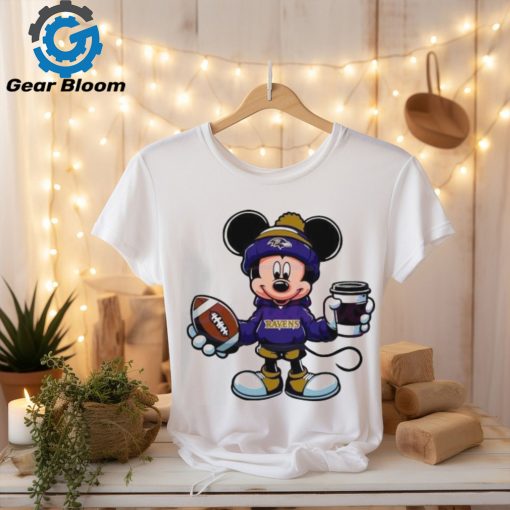 Mickey Mouse Baltimore Ravens Coffee Cup 2024 Shirt