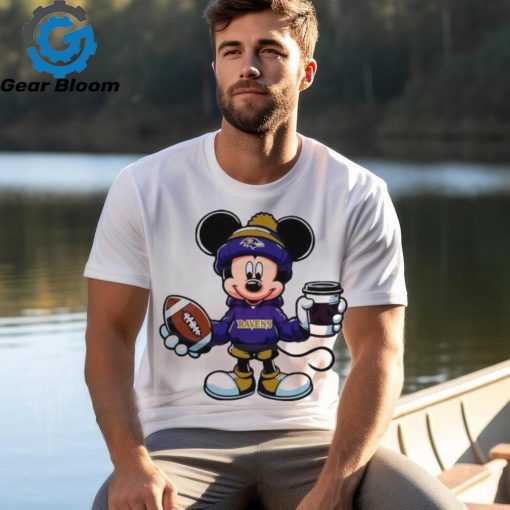 Mickey Mouse Baltimore Ravens Coffee Cup 2024 Shirt