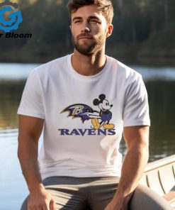 Mickey Mouse Football Baltimore Ravens Logo Shirt