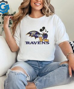 Mickey Mouse Football Baltimore Ravens Logo Shirt