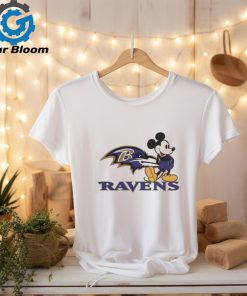 Mickey Mouse Football Baltimore Ravens Logo Shirt