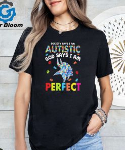 Minnesota Vikings society says I am Autistic god says I am perfect shirt