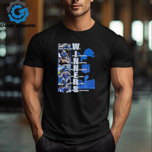 NFL Detroit Lions Team Player Winners Super Bowl LVIII shirt