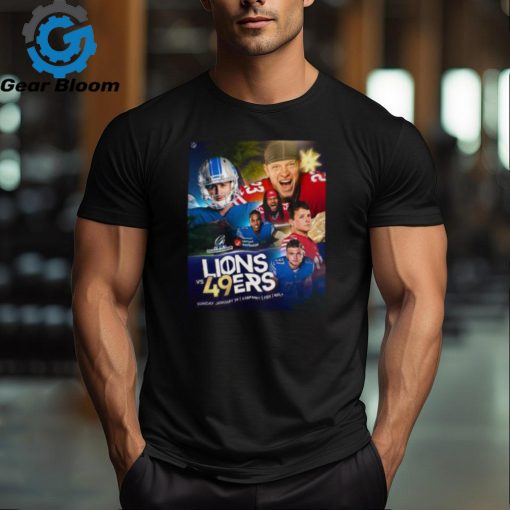 NFL Playoffs NFC Championship 2024 Detroit Lions Vs San Francisco 49ers Matchup January 28th Unisex T Shirt