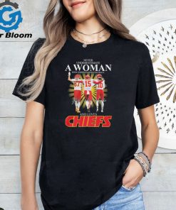 Never underestimate a Woman who understands football and loves Chiefs Kelce Mahomes and Pacheco signatures shirt