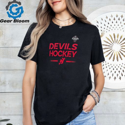 New Jersey Devils Fanatics Branded 2024 NHL Stadium Series Authentic Pro Long Sleeve Tech T Shirt