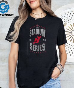 New Jersey Devils WEAR by Erin Andrews Women's 2024 NHL Stadium Series Boyfriend T Shirt