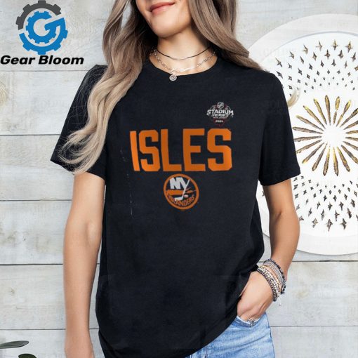 New York Islanders Fanatics Branded Women’s 2024 NHL Stadium Series Logo V Neck T shirt