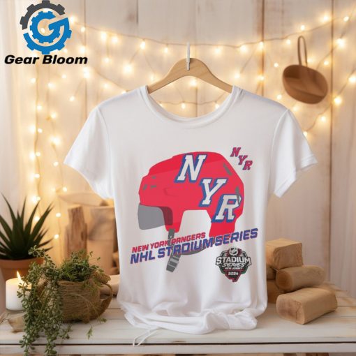 New York Rangers Youth 2024 NHL Stadium Series Helmet Logo Long Sleeve T Shirt