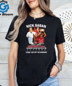 Nick Saban 2007 2024 Alabama Crimson Tide the greatest college coach of all time signature shirt