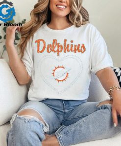 Outerstuff Nfl Youth Girls Miami Dolphins V Neck Heart T Shirt