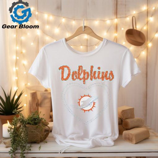 Outerstuff Nfl Youth Girls Miami Dolphins V Neck Heart T Shirt