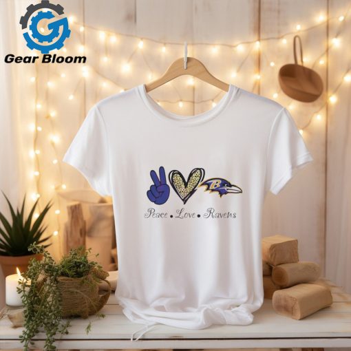 Peace Love Ravens Football Team Shirt