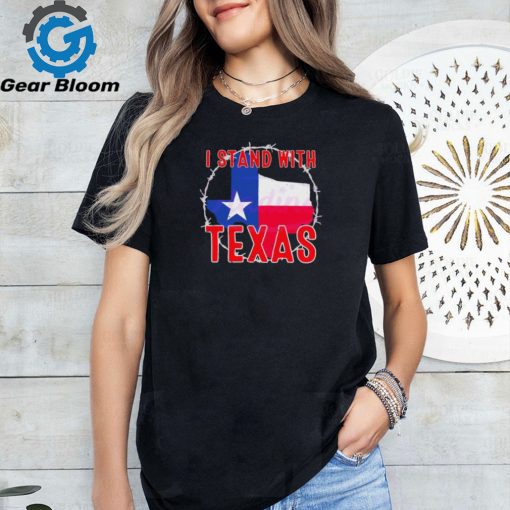 Retro I Stand With Texas Map shirt