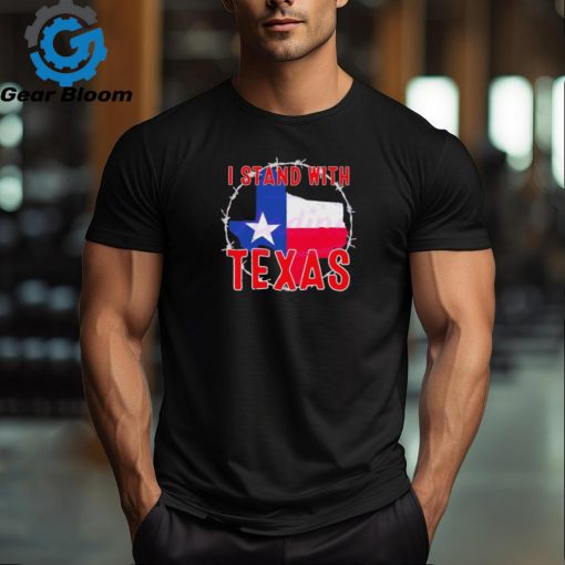 Retro I Stand With Texas Map shirt