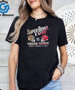 San Francisco 49Ers vs. Kansas City Chiefs Super Bowl LVIII 2024 Helmet Shirt