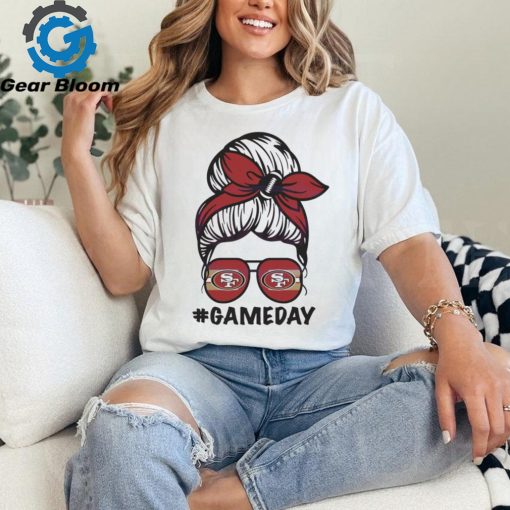 San Francisco 49ers Messy Bun Mom Game Day Shirt