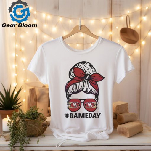 San Francisco 49ers Messy Bun Mom Game Day Shirt