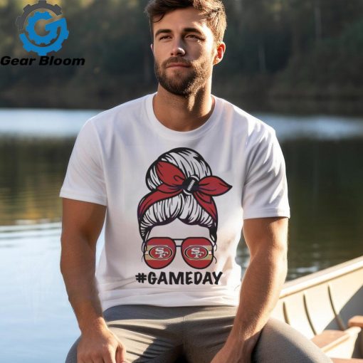 San Francisco 49ers Messy Bun Mom Game Day Shirt