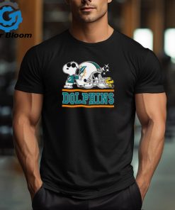 The Miami Dolphins Joe Cool and Woodstock Snoopy Mashup Shirt