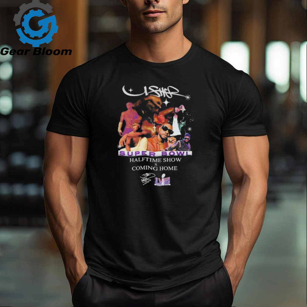 Usher Super Bowl Lviii Halftime Show X Coming Home Shirt Usher Super Bowl Lviii Halftime Show X Coming Home Shirt