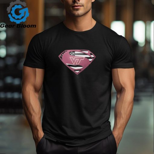 Virginia Tech Hokies Superman logo shirt