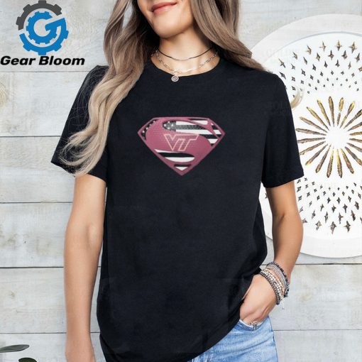 Virginia Tech Hokies Superman logo shirt