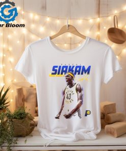 Welcome pascal siakam to Indiana pacers no 43 in the blue and gold shirt