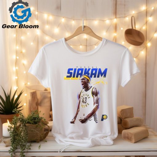 Welcome pascal siakam to Indiana pacers no 43 in the blue and gold shirt