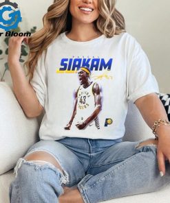 Welcome pascal siakam to Indiana pacers no 43 in the blue and gold shirt