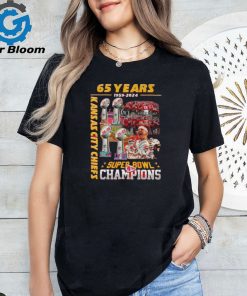 65 Years 1959 – 2024 Kansas City Chiefs 4 X Super Bowl Champions T Shirt