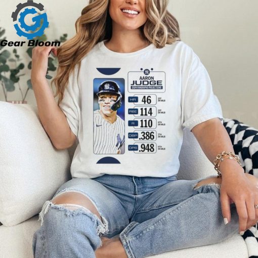 Aaron Judge 2024 Fangraphs Projection 46 Hr, 114 Rbi, 110 R Shirt