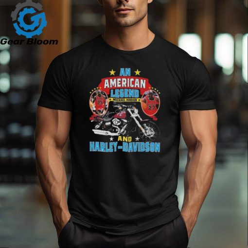 An American Legends Michael Jordan And Harley Davidson Signature Shirt