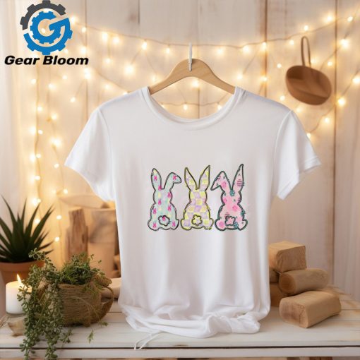 Cute Floral Bunny Easter Happy Easter shirt