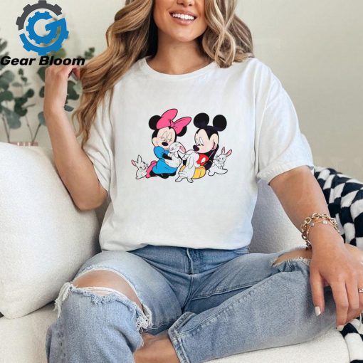 Disney Easter Mickey Minnie Bunny shirgt