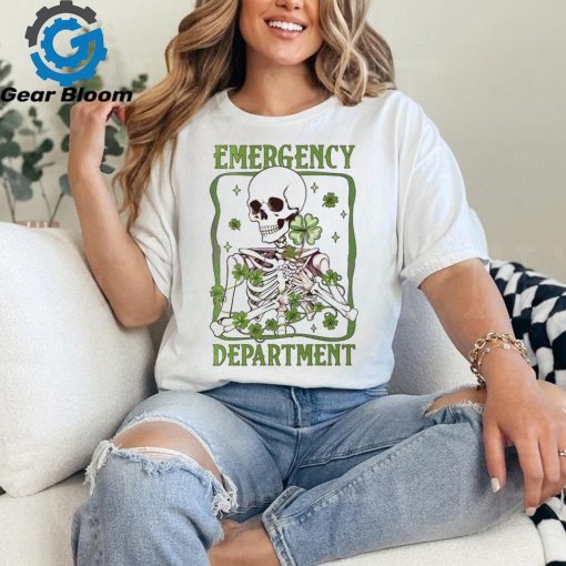 Emergency Department St Patricks Day Skeleton Shirt