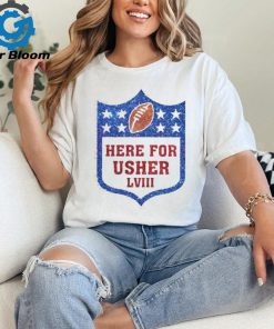 Glitter here for usher LVIII football 2024 Logo shirt