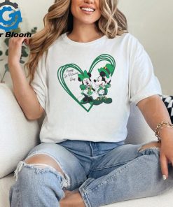 Happy St Patricks Day Mickey Minnie Heart shirt