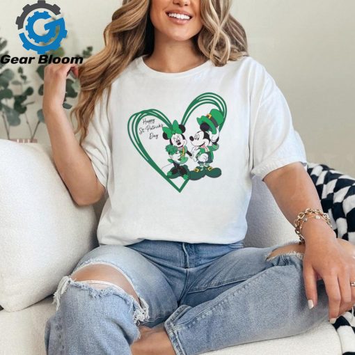 Happy St Patricks Day Mickey Minnie Heart shirt